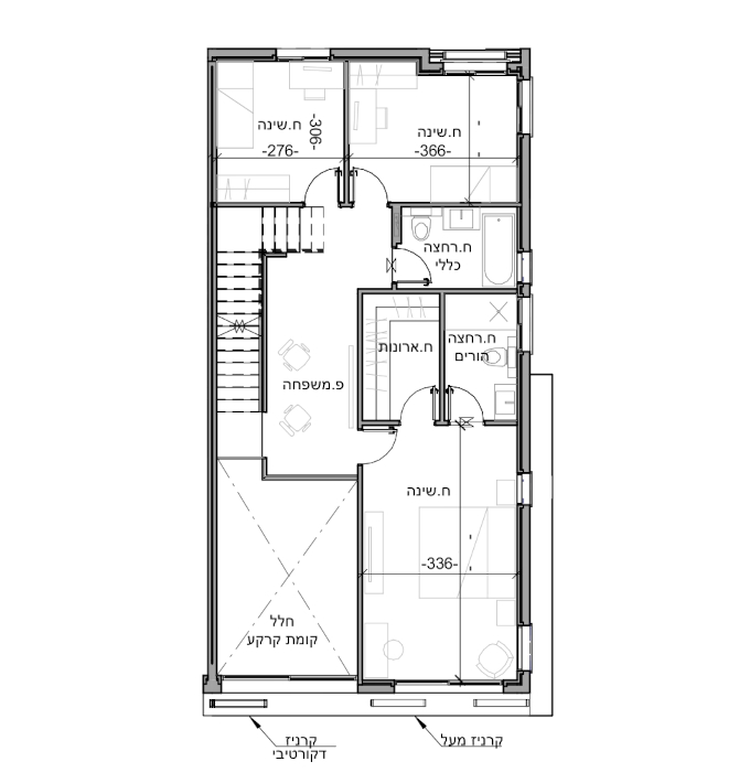 תכנית דירה - קומה ב: אופציה ב